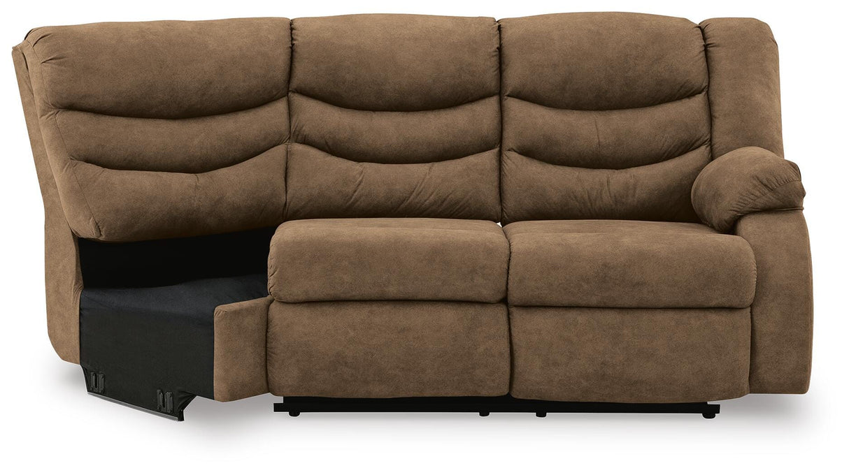 Partymate Right-Arm Facing Reclining Loveseat with Half Wedge - 3690250