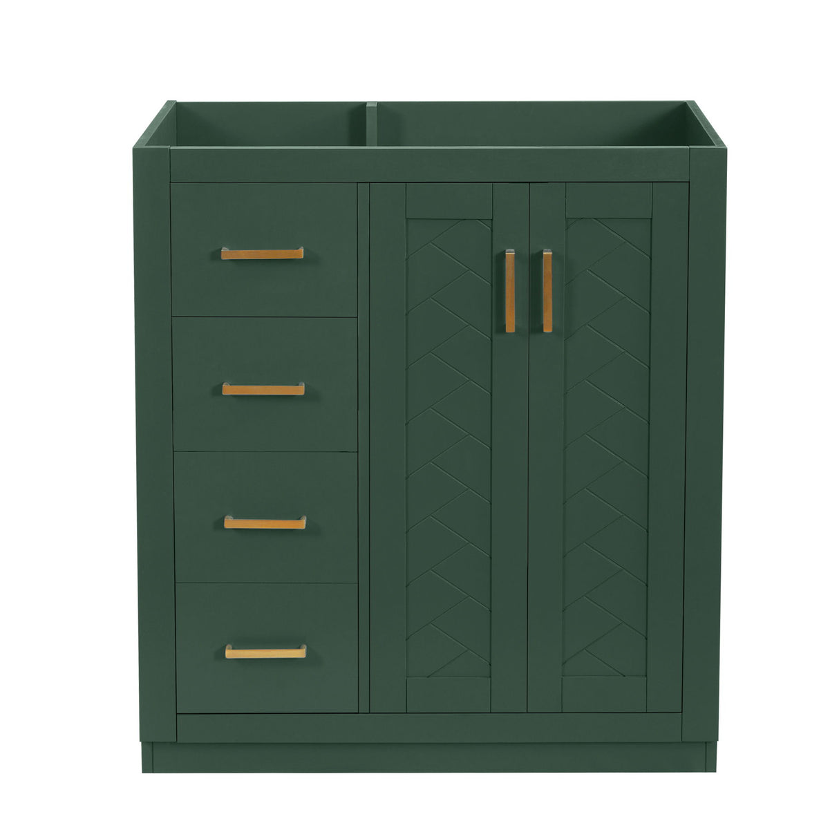 Retro Style Bathroom Vanity With 3 Drawers & Soft-Closing Doors