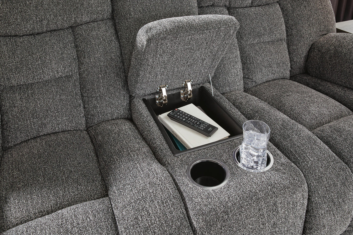 Foreside Reclining Loveseat with Console - 3810494