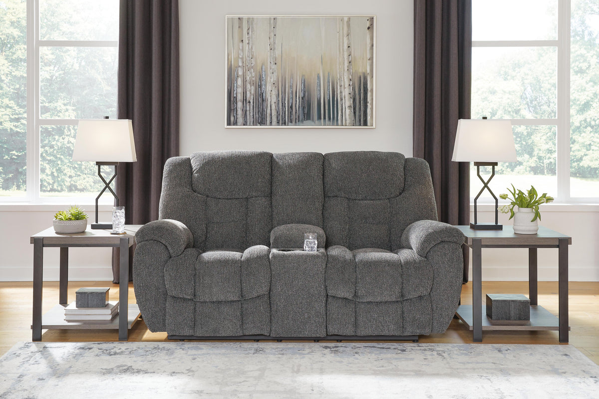 Foreside Reclining Loveseat with Console - 3810494