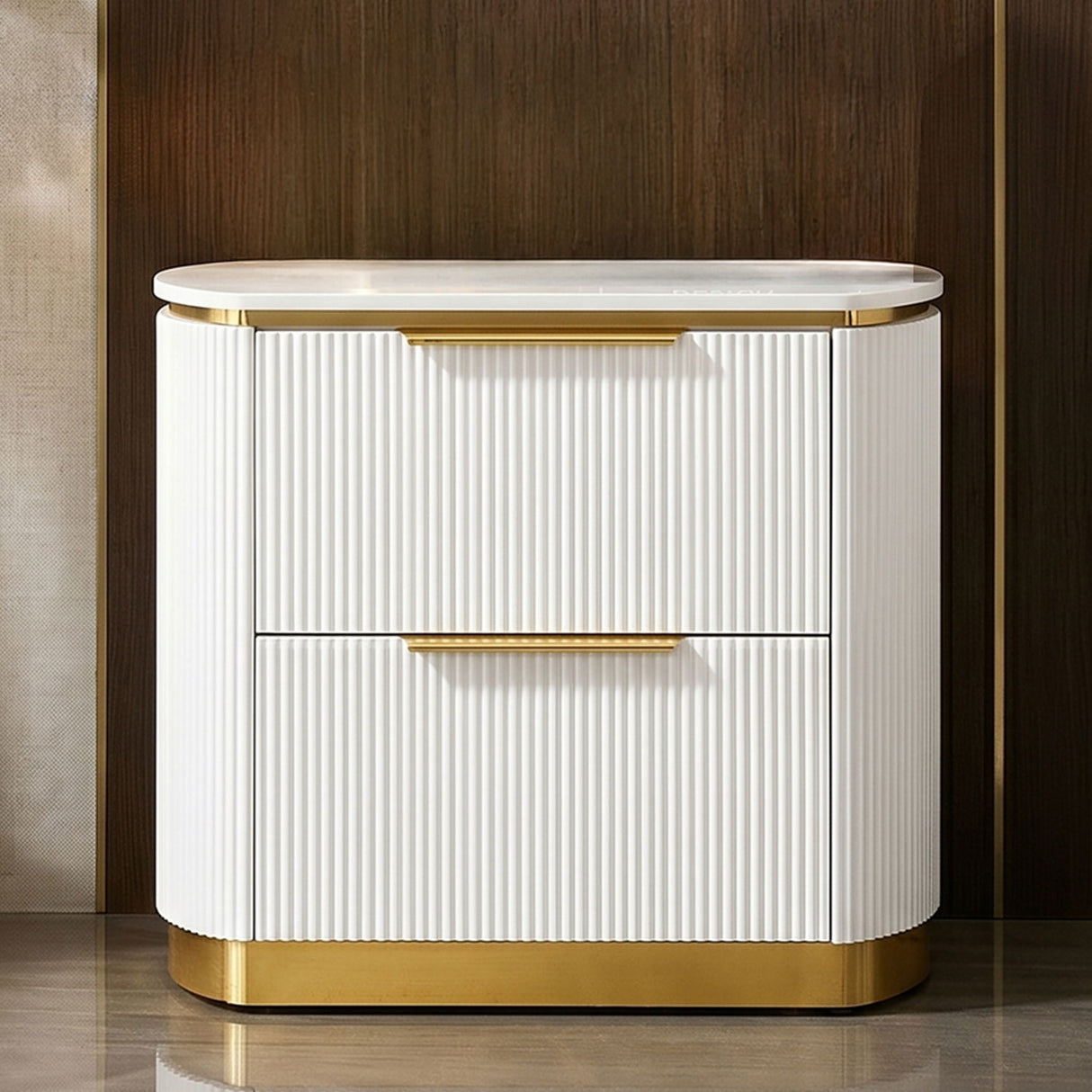 Giovanni - 2 Drawer Nightstand - White