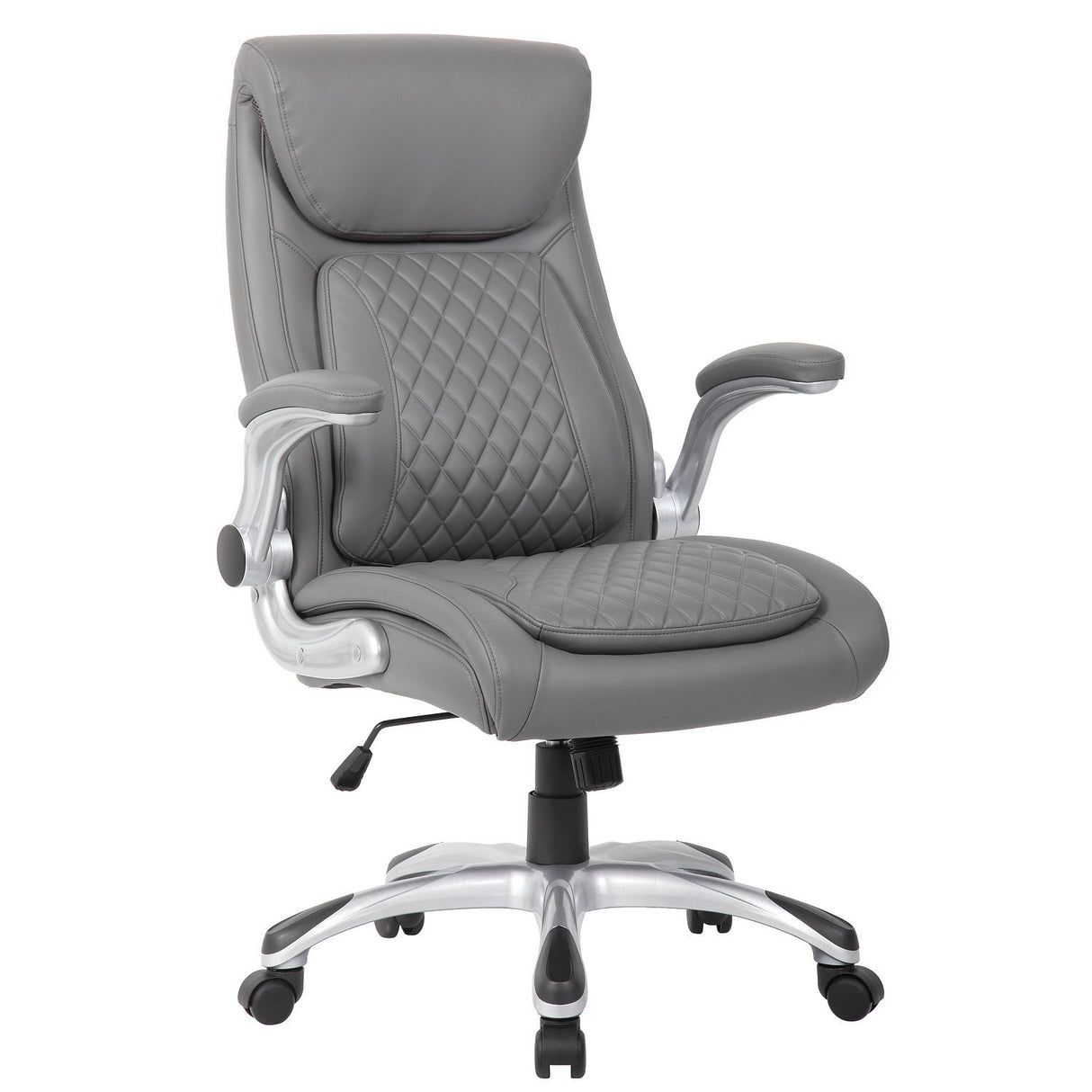 High Back Ergonomic Executive Office Chair, Adjustable Height And Lumbar Support For Home & Office - Antique Gray