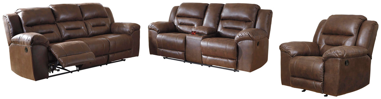 Stoneland Reclining Sofa, Loveseat and Recliner - 39904U4