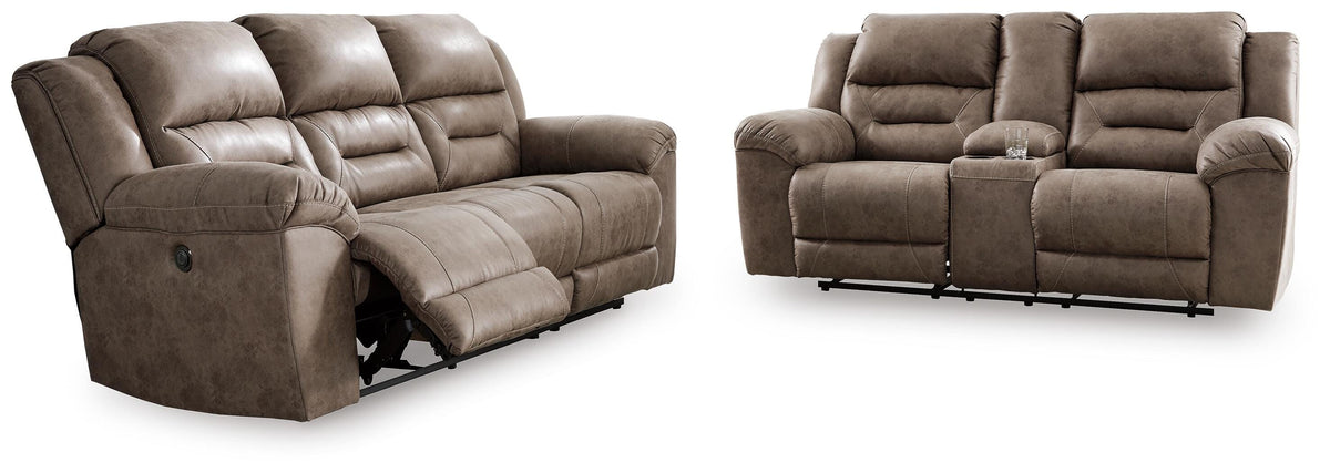 Stoneland Power Reclining Sofa and Loveseat - 39905U3