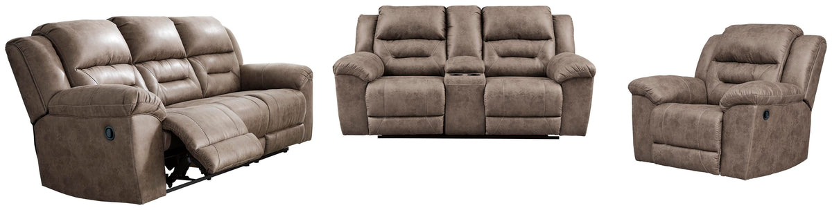 Stoneland Reclining Sofa, Loveseat and Recliner - 39905U6