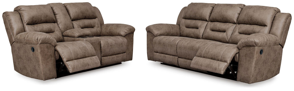 Stoneland Reclining Sofa and Power Reclining Loveseat - 39905U4