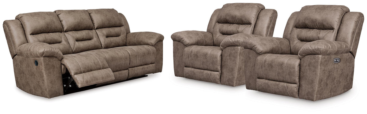 Stoneland Reclining Sofa and 2 Power Recliners - 39905U14