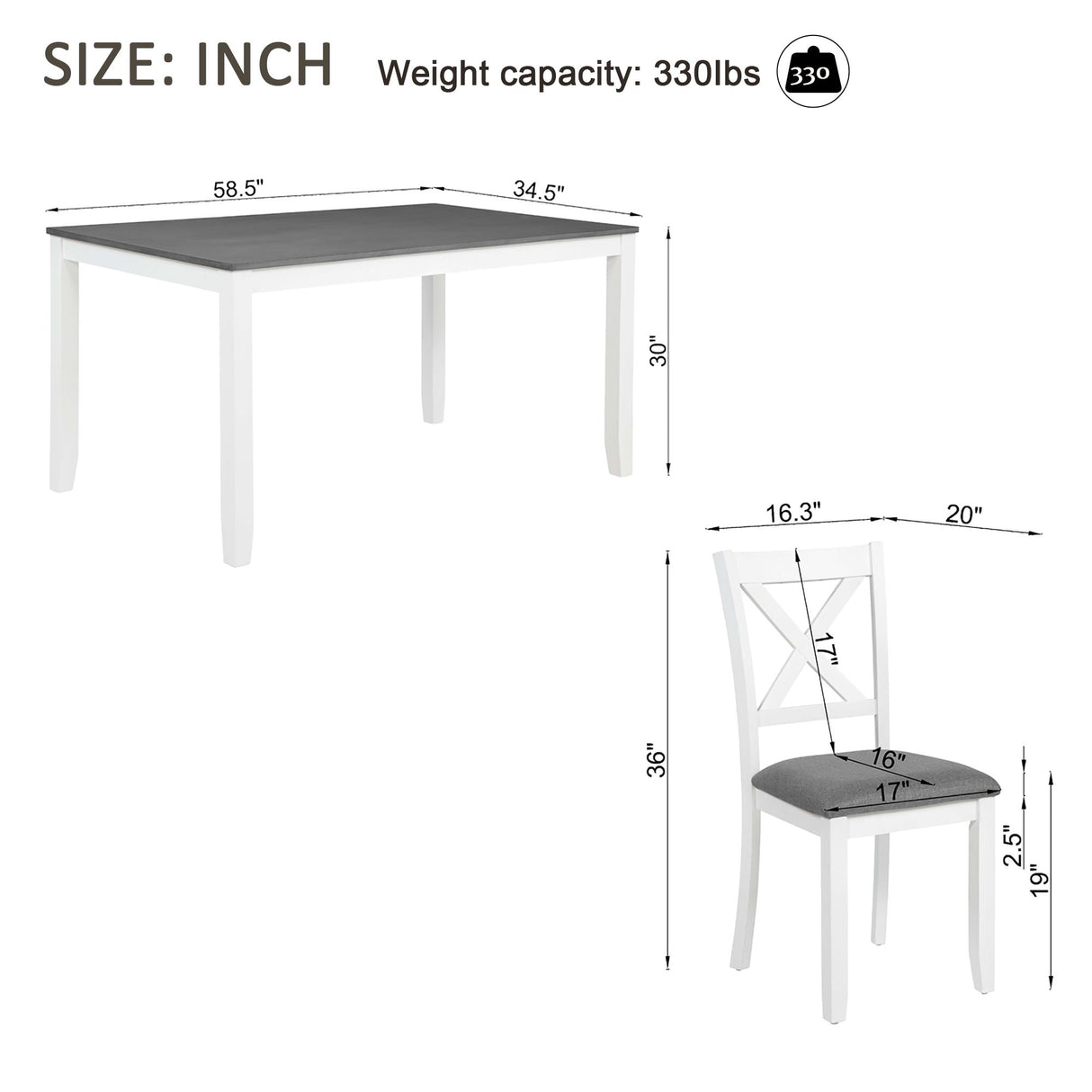 Kitchen Dining Set, Rectangular Dining Table