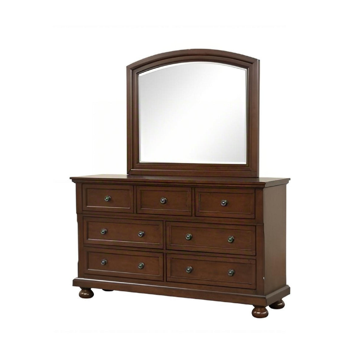 Meade - Dresser, Full Extension Drawer Storage - Dark Cherry