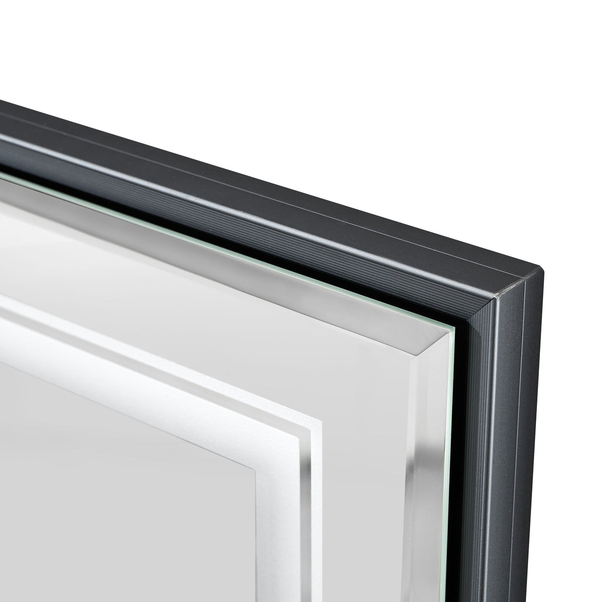 LED Bathroom Beveled Mirror, 3000 - 6000K Gradient Front And Backlit LED Mirror For Bathroom, 3 Colors Dimmable, Ip54 Enhanced Anti Fog