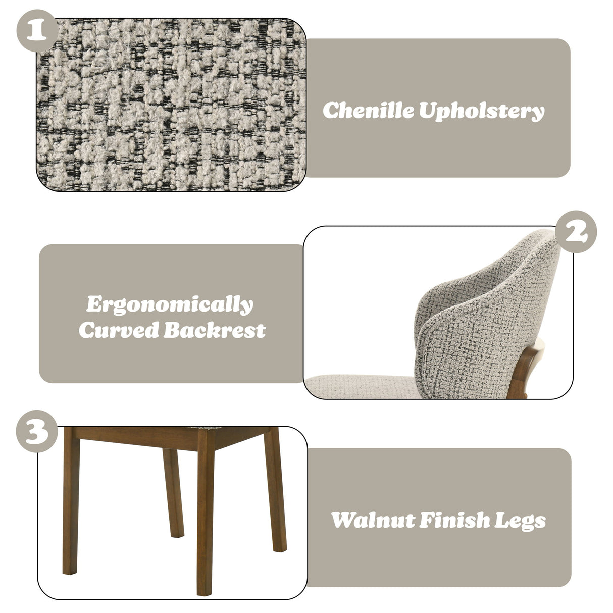 Oleia - Side Chair (Set of 2) - Multi / Walnut