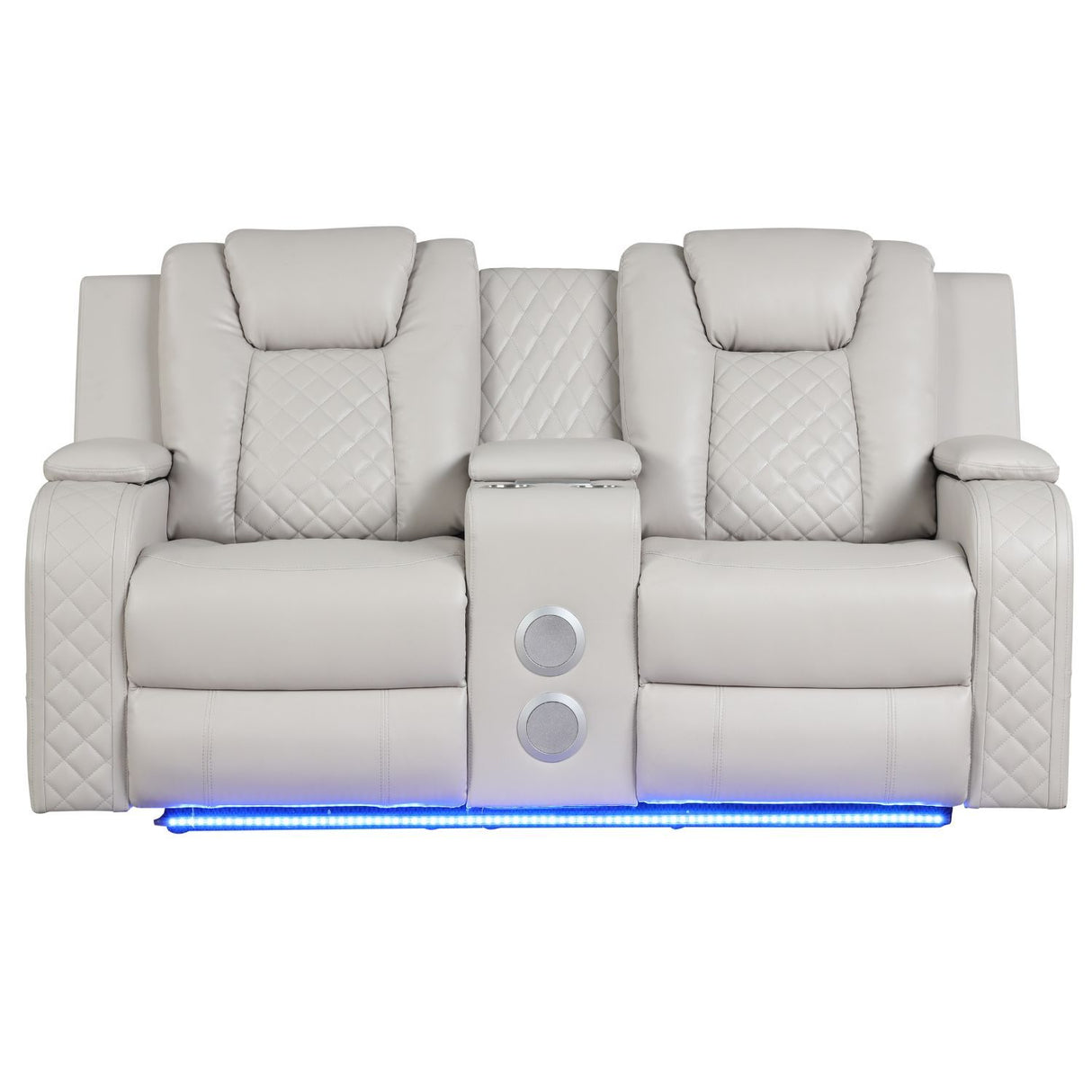 Benz - Power Reclining Loveseat With LED Lighting And Built In USB