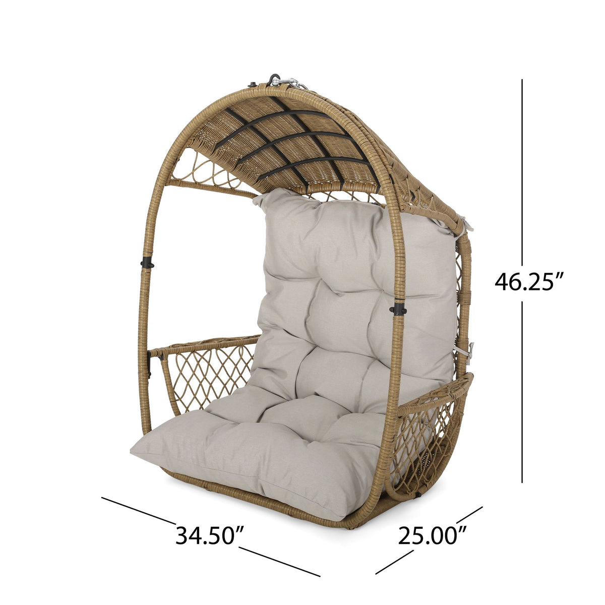 Malia - Wicker Hanging Chair With Cushion
