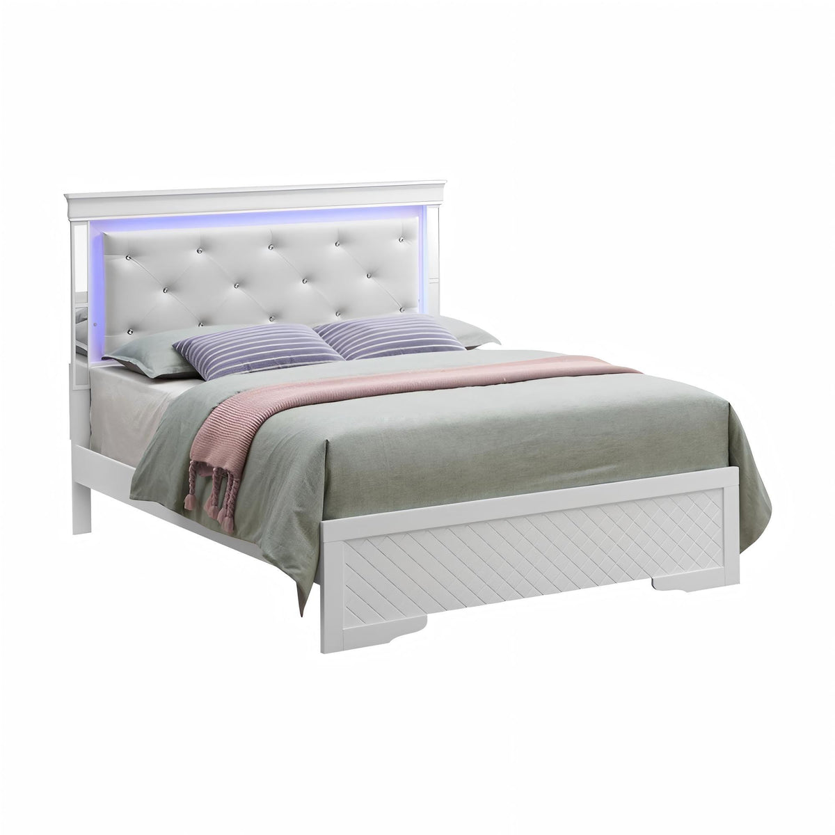 Chic Transitional Full Bed - Champagne