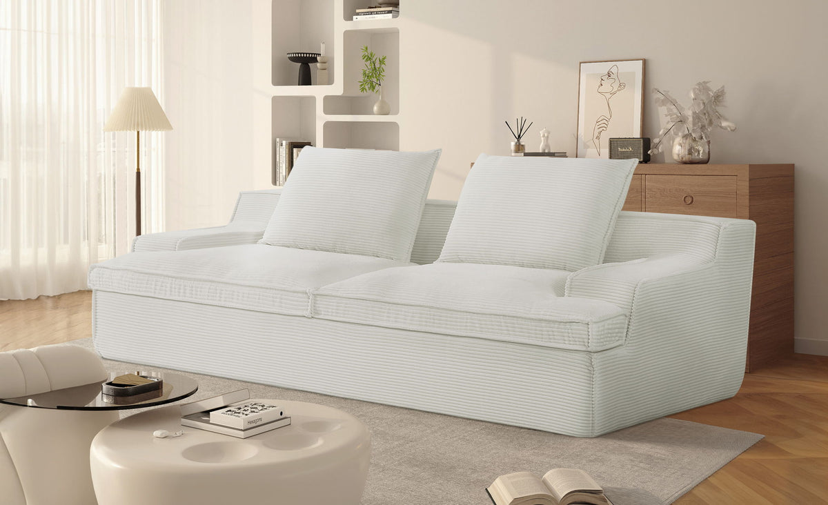 Nimbus - Oversized Full Foam 4 Seater Couch For Living Room Upholstered In Soft, Wide Armrests