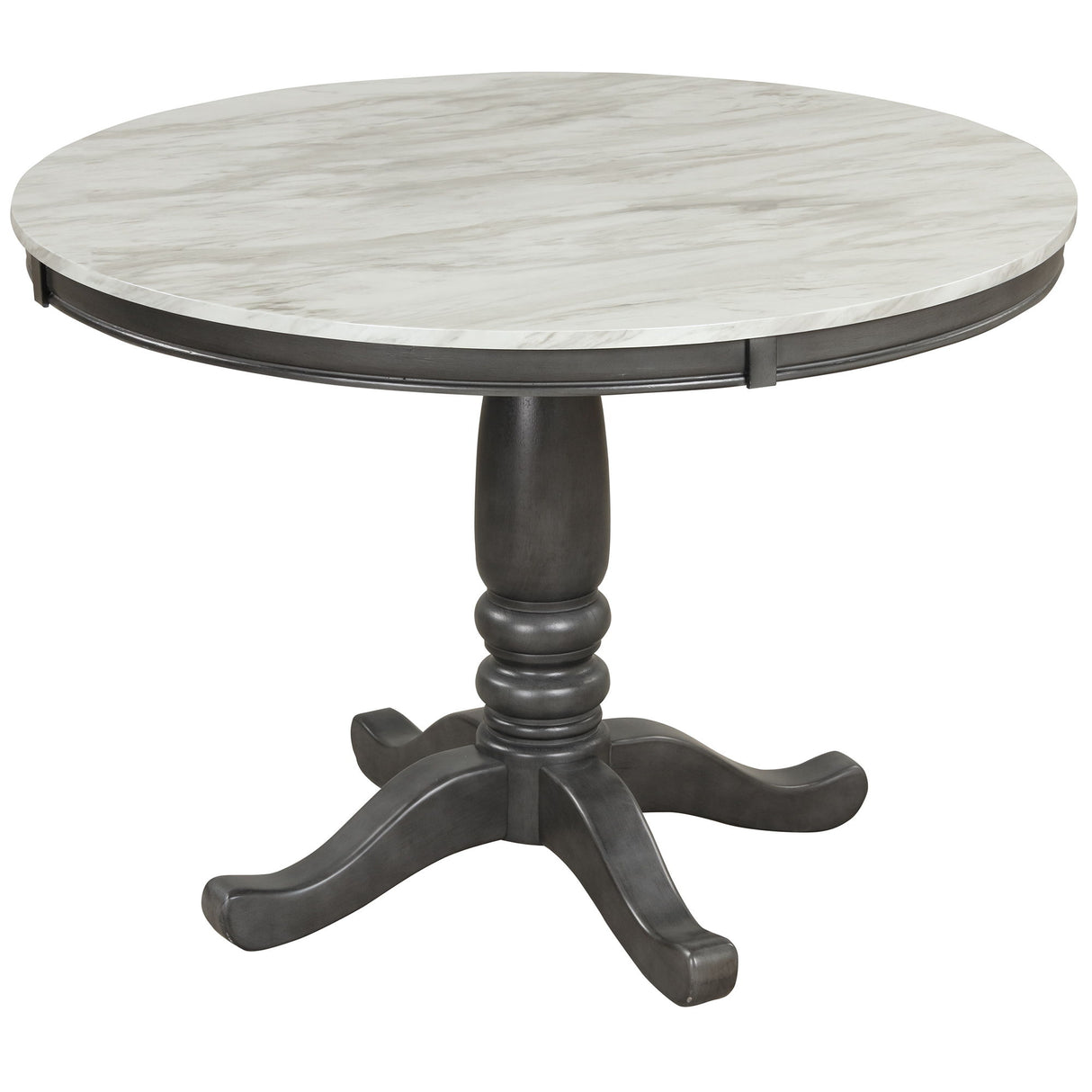 Dining Table - Gray - Faux Marble