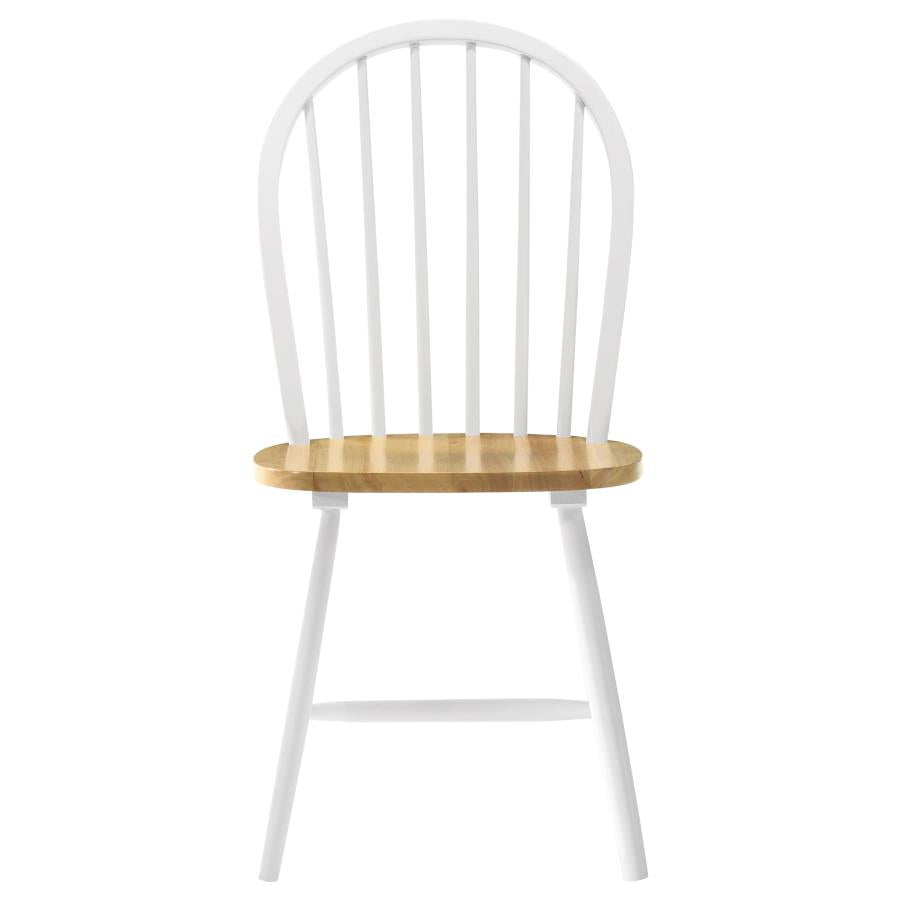 Allison 5-piece Round Drop Leaf Dining Table Set White - 4241-S5