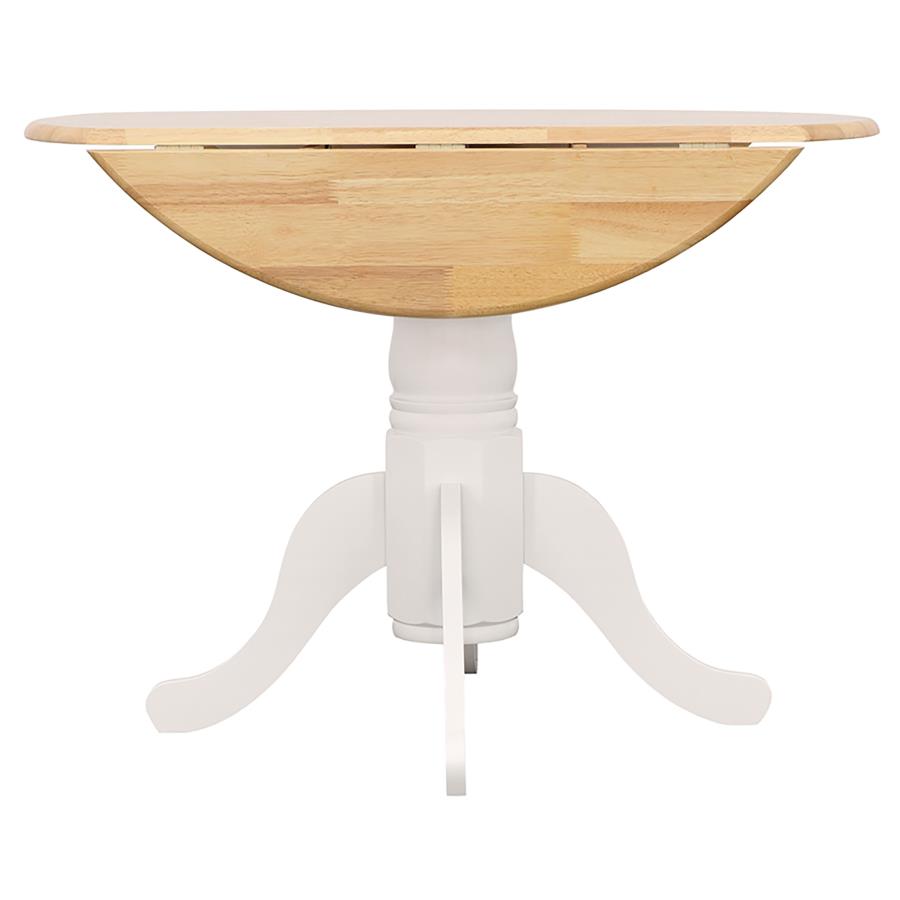 Allison Round 40-inch Drop Leaf Extension Dining Table White - 4241