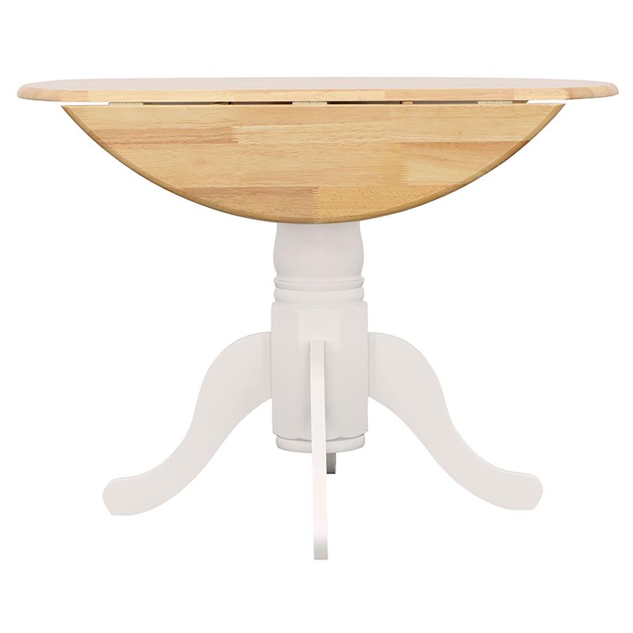 Allison Round 40-inch Drop Leaf Extension Dining Table White - 4241