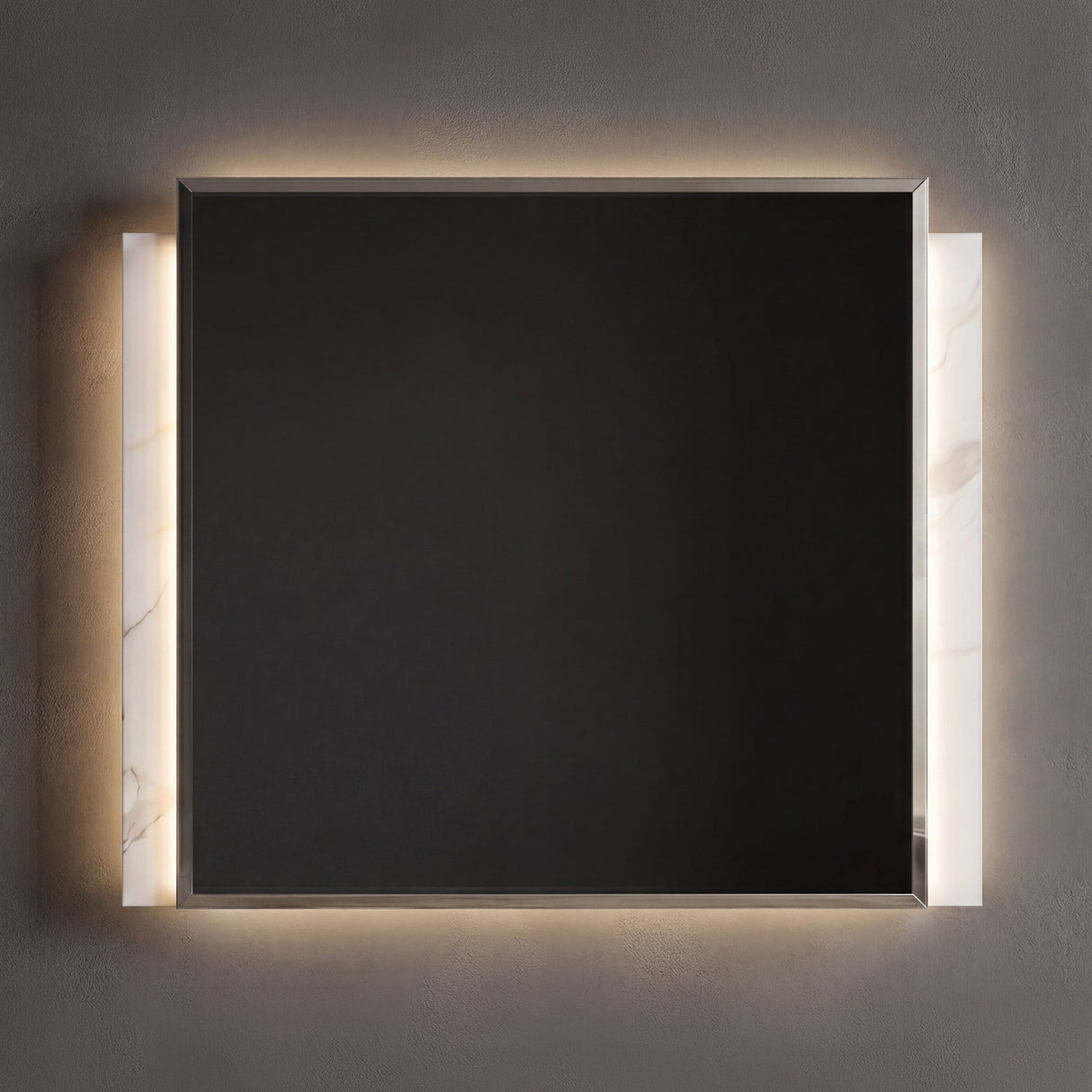 Altima - LED Dresser Mirror With Integrated Vertical Light Strips (Dresser Not Included) - Gray