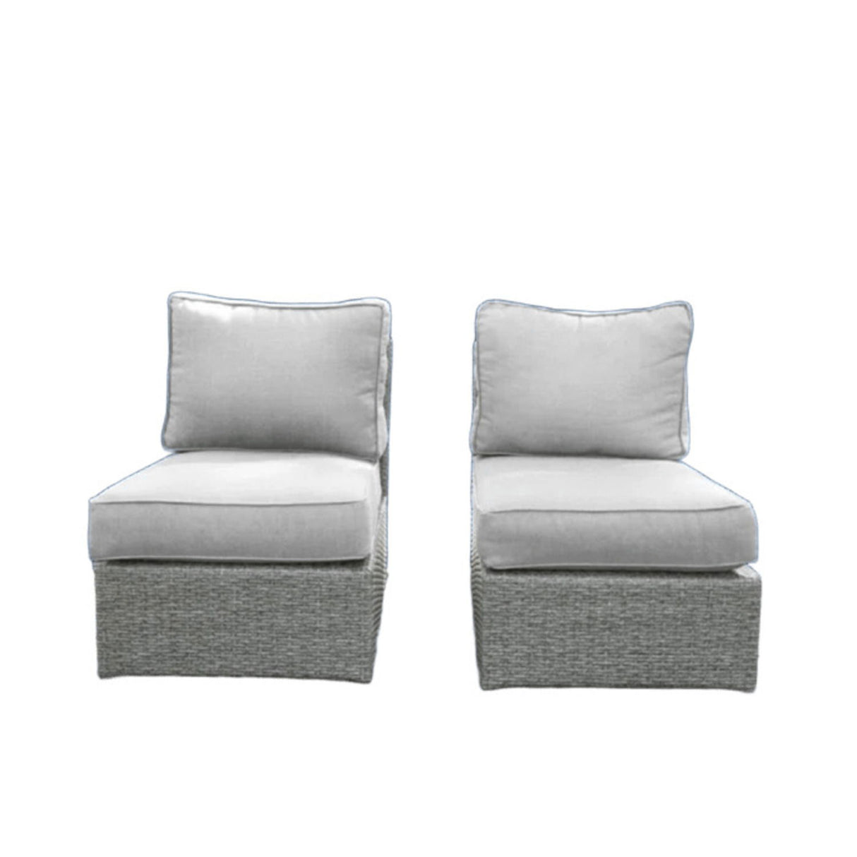 Armless Patio Chair With Cushions
