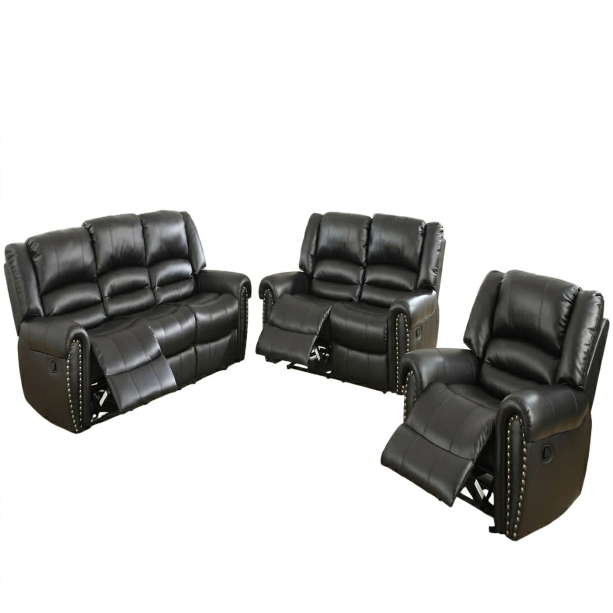 Modern Living Room Set With Nailhead Trim