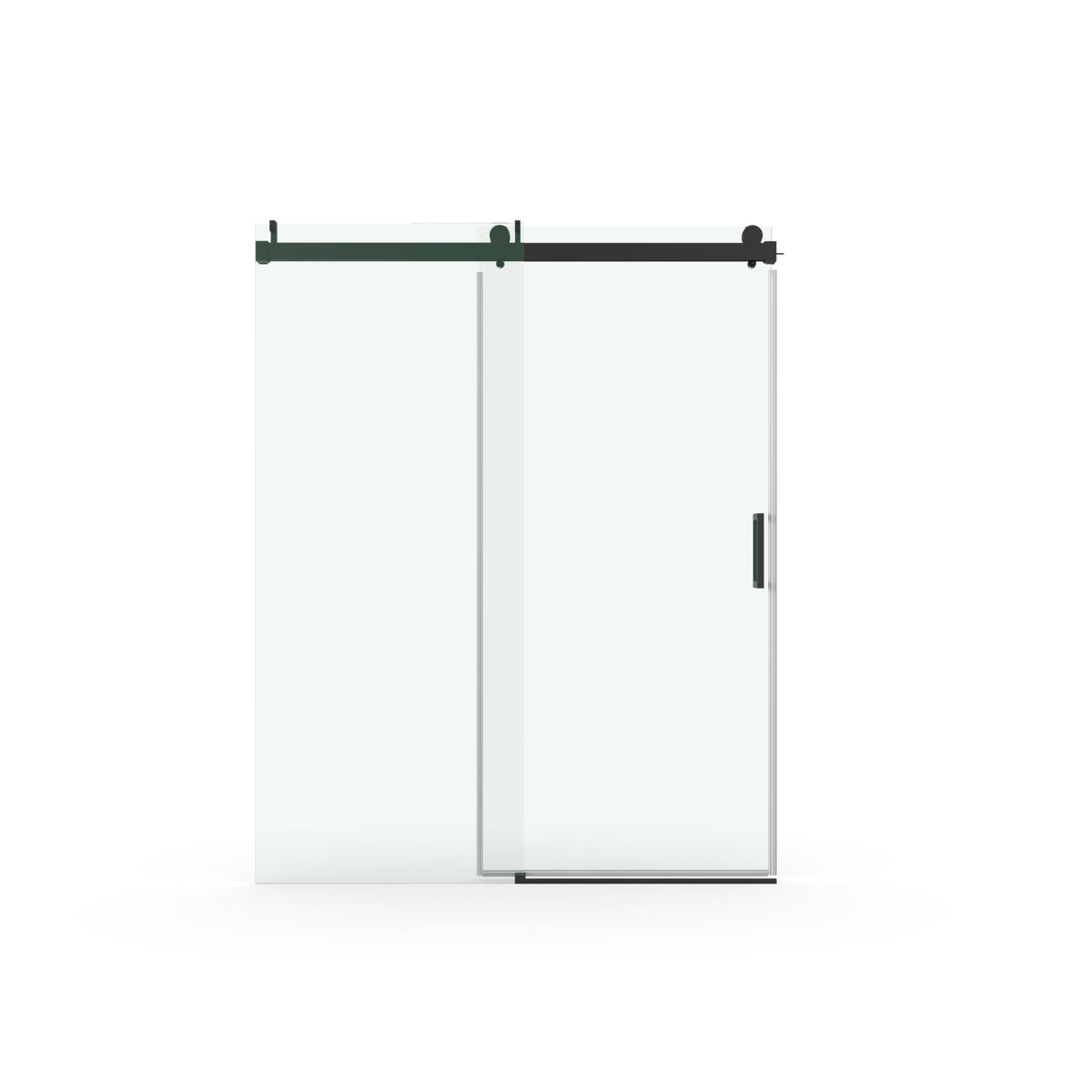 Frameless Soft-Closing Shower Door, 1/4" (6 Mm) Tempered Glass Single Sliding With Explosion Proof Coating