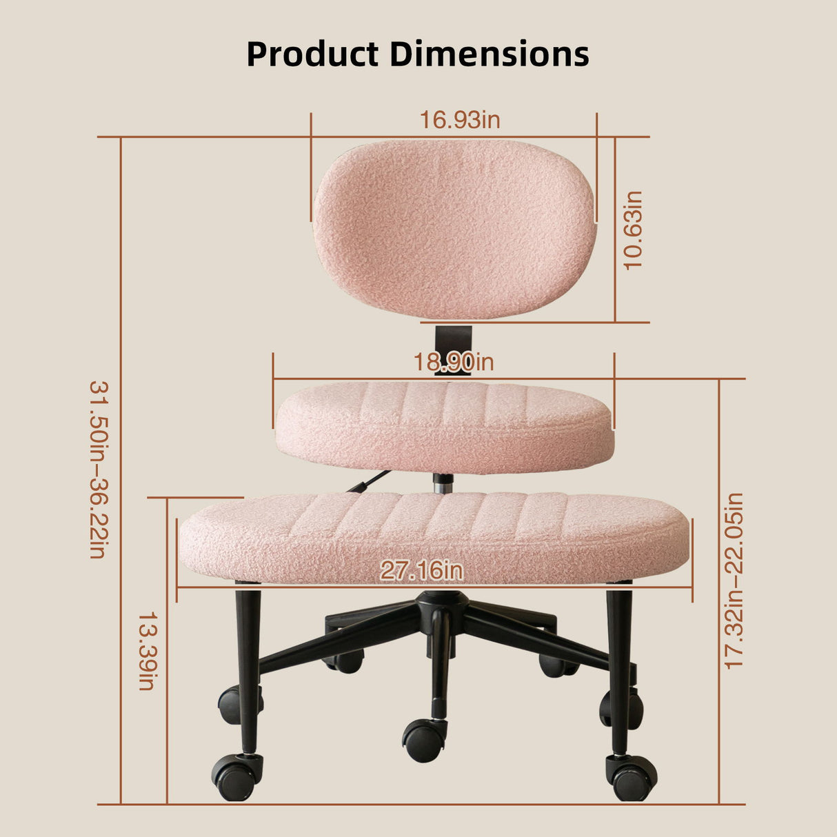Ergonomic Cross Legged Office Chair With Back Support