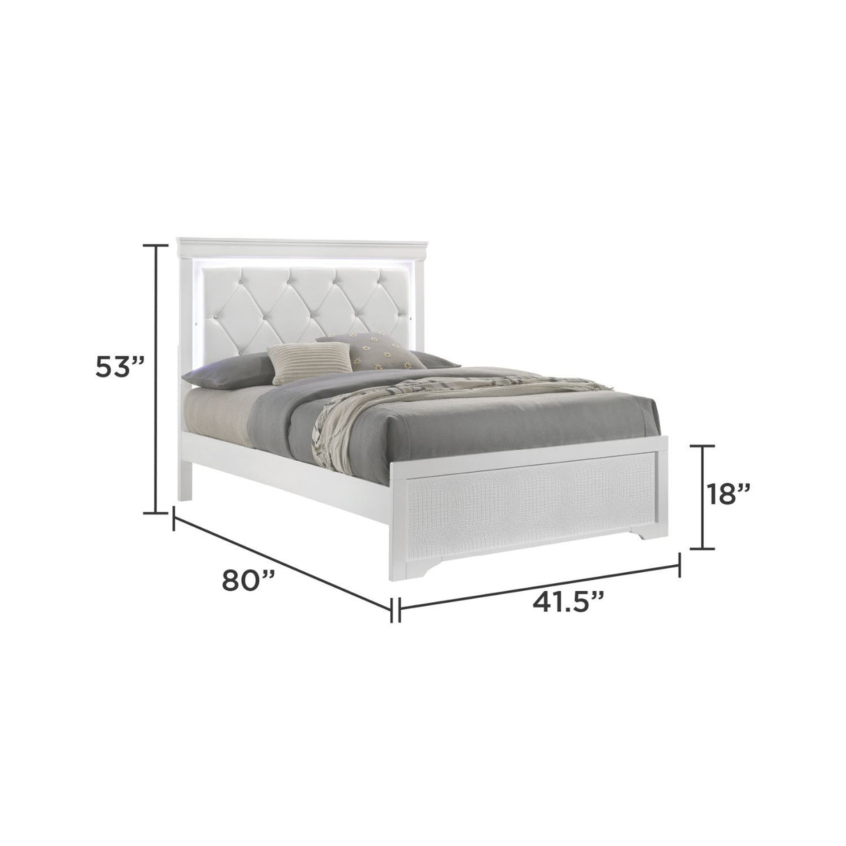 Blaze - Modern Bed With LED Headboard