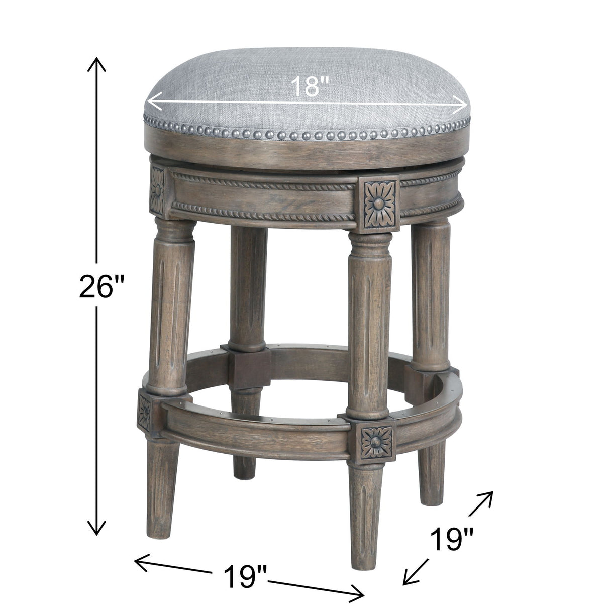 Rustic Elegance Backless Swivel Stool