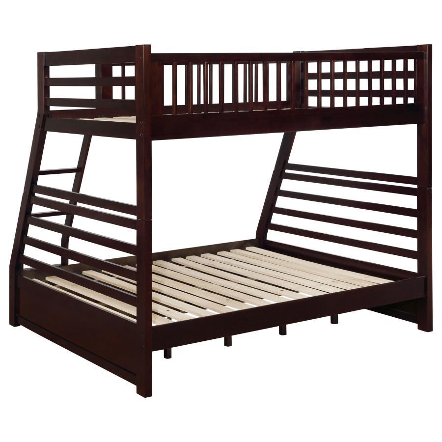 Ashton 2-drawer Wood Twin Over Full Bunk Bed Cappuccino - 460184