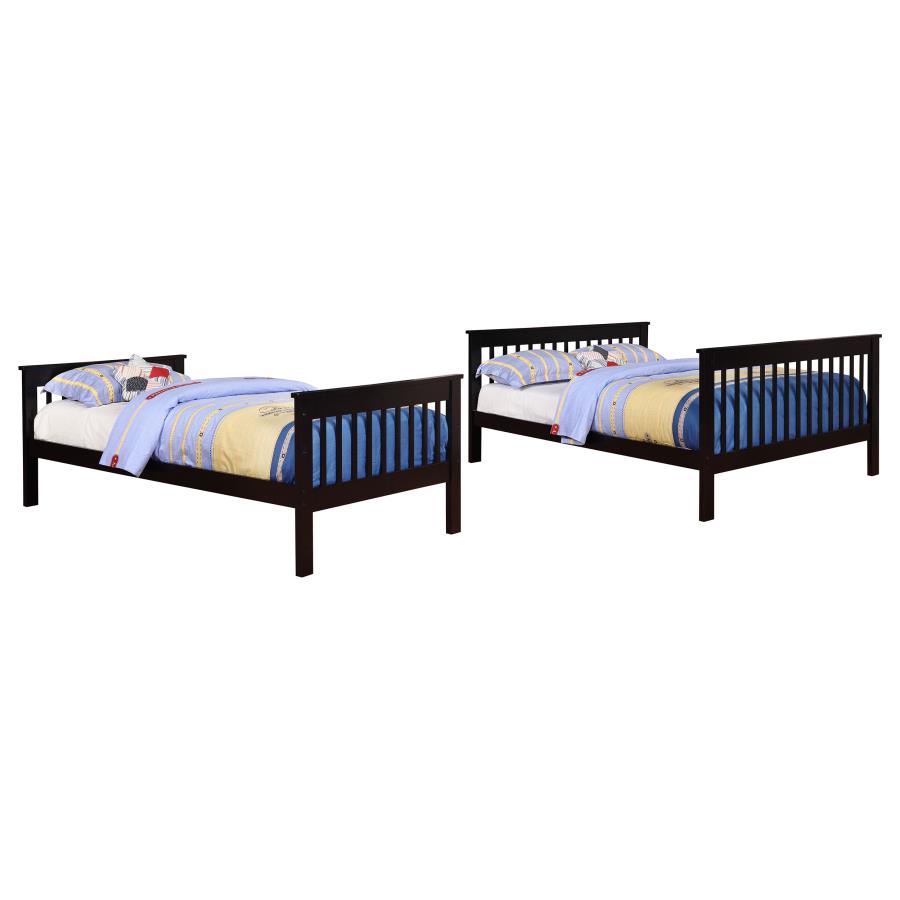 Chapman Wood Twin Over Full Bunk Bed Black - 460259