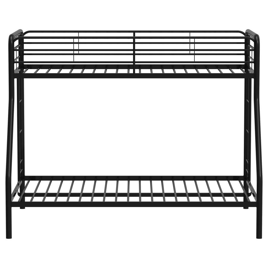 Carson Metal Twin Over Full Bunk Bed Glossy Black - 460340BLK