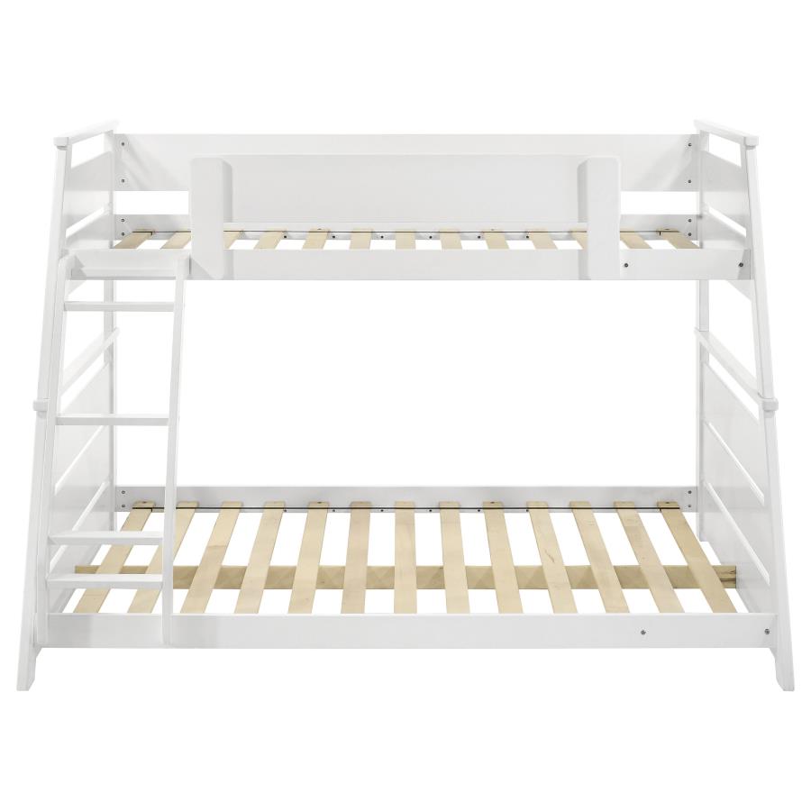 Holden Wood Veneer Twin Over Full Bunk Bed White - 460593WHT