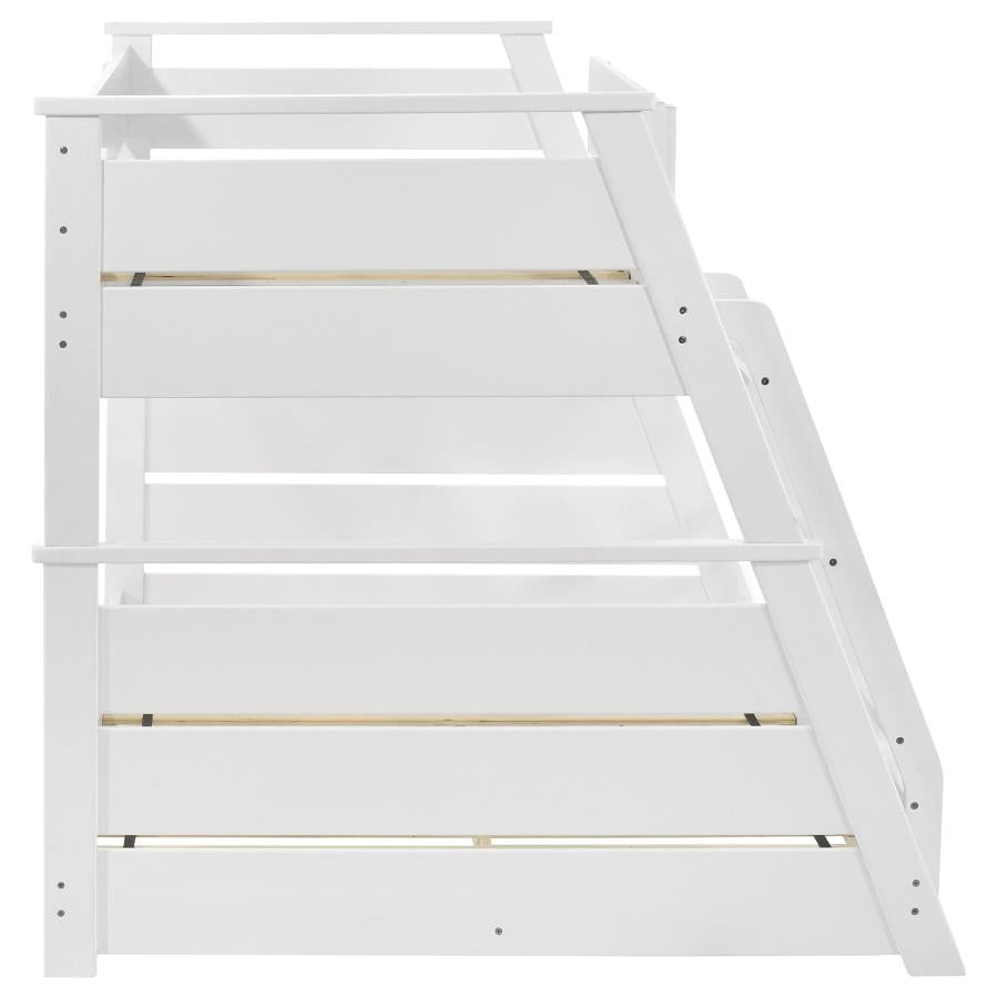 Holden Wood Veneer Twin Over Full Bunk Bed White - 460593WHT