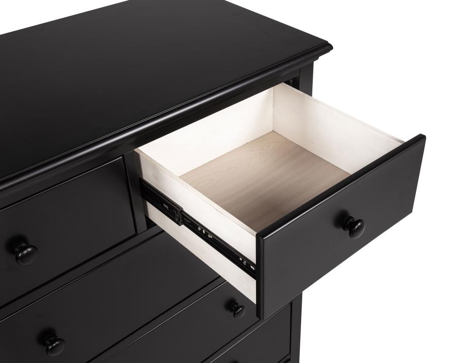 Sumerlin 6-drawer Bedroom Chest of Drawers Black - 460595BLK