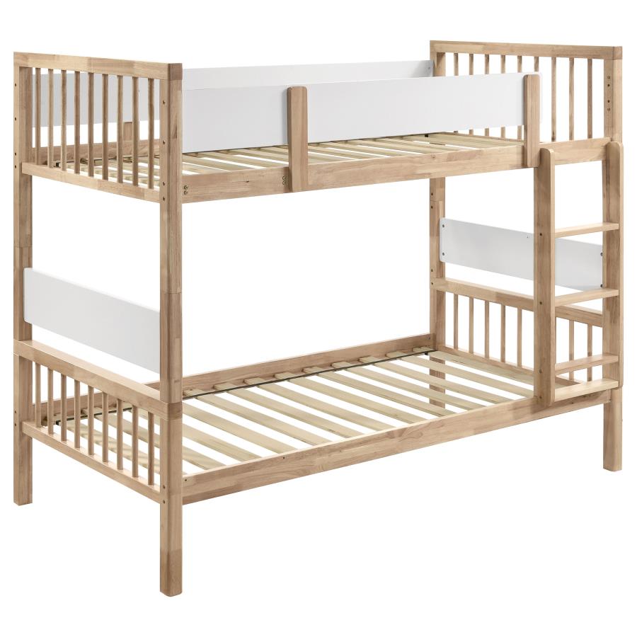 Dakota Wood Twin Over Twin Bunk Bed Natural - 461171