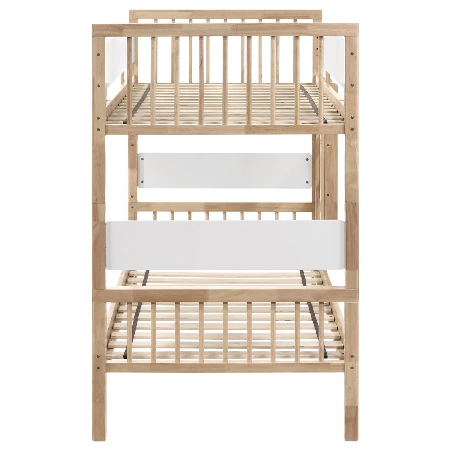 Dakota Wood Twin Over Twin Bunk Bed Natural - 461171