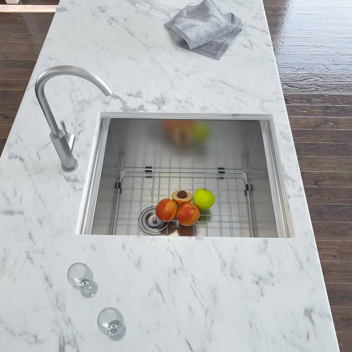 Laundry Workstation Undermount Utility Sink, Deep Single Bowl