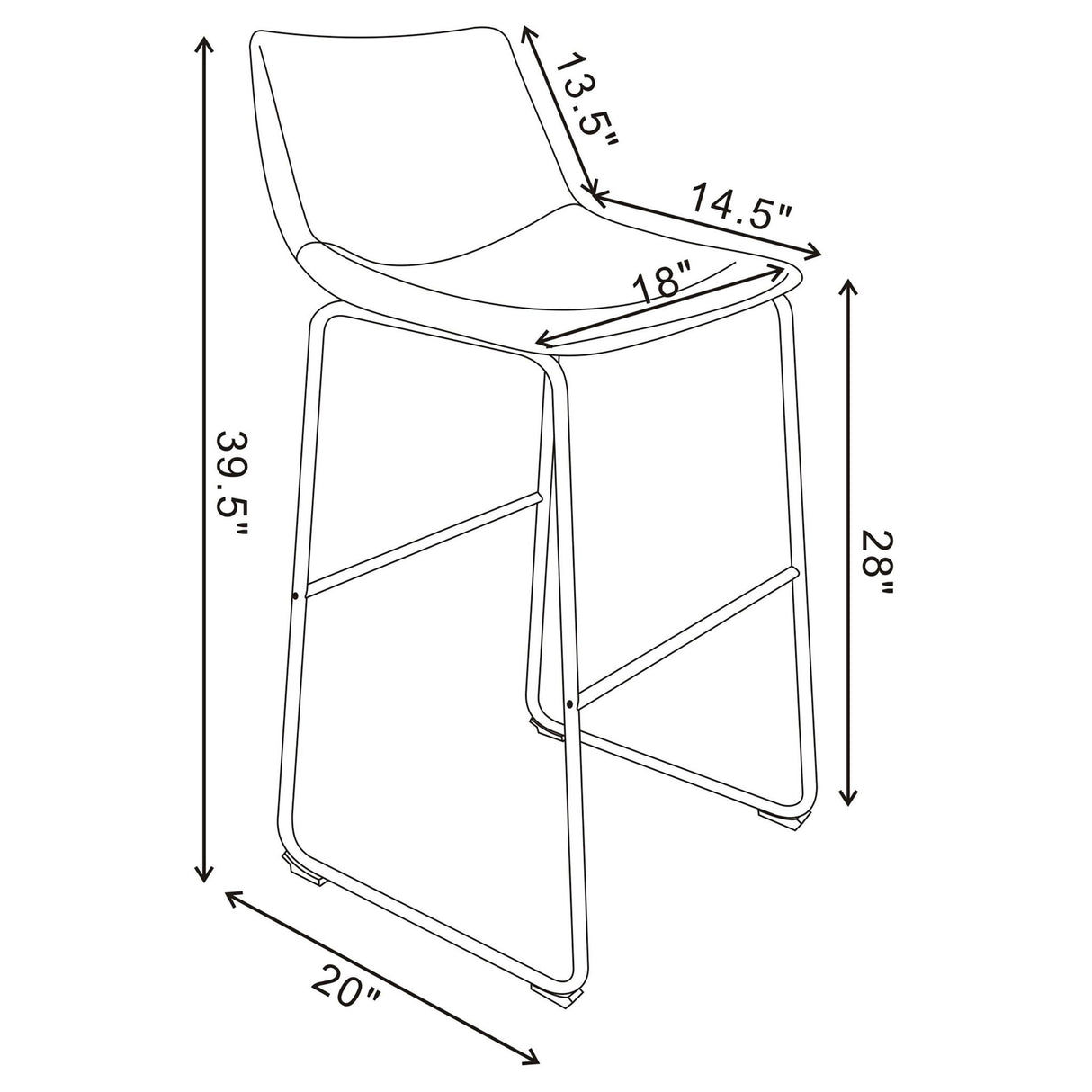 Armless Stools (Set of 2)
