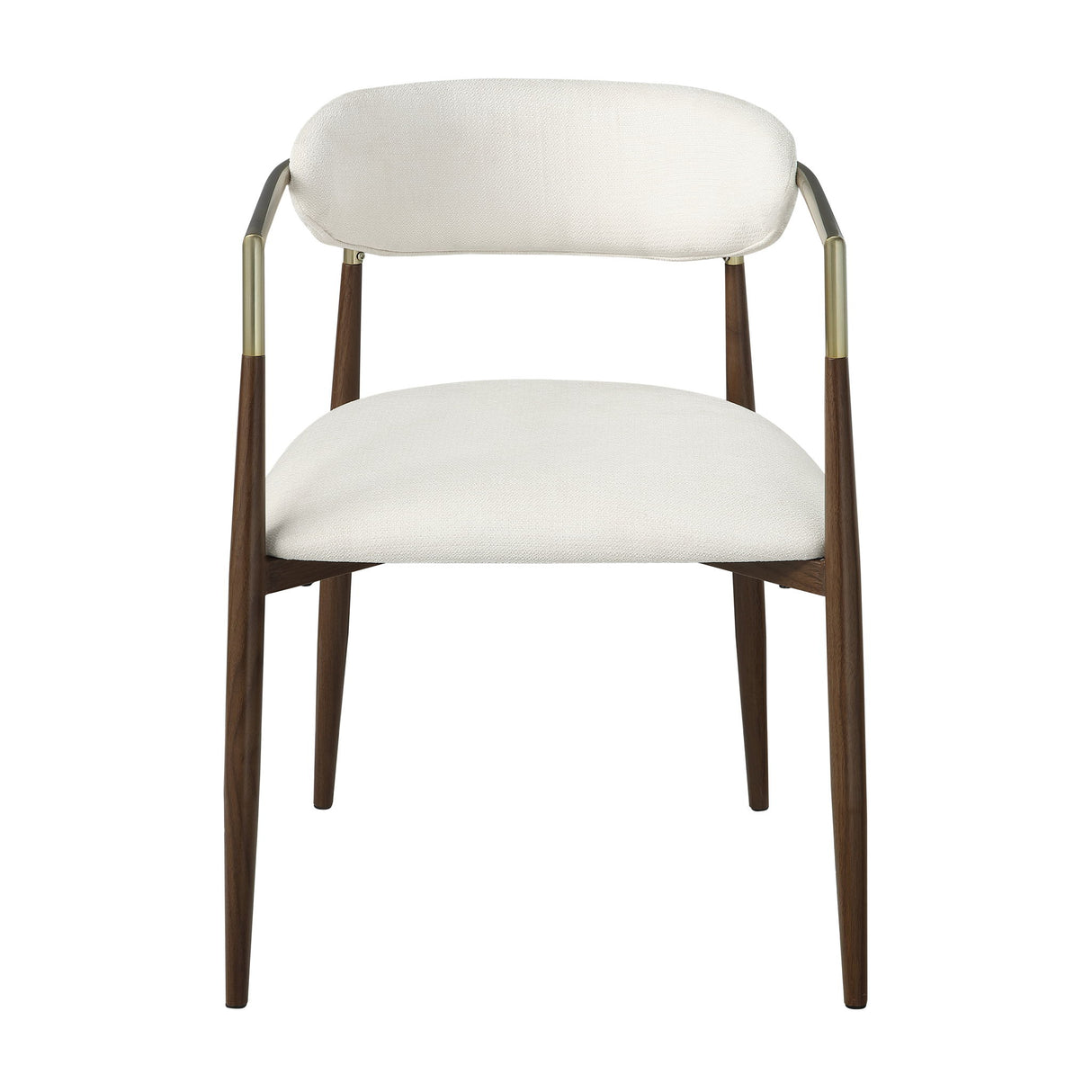 Clayten - Arm Chair (Set of 2) - Brown Oak / Off White