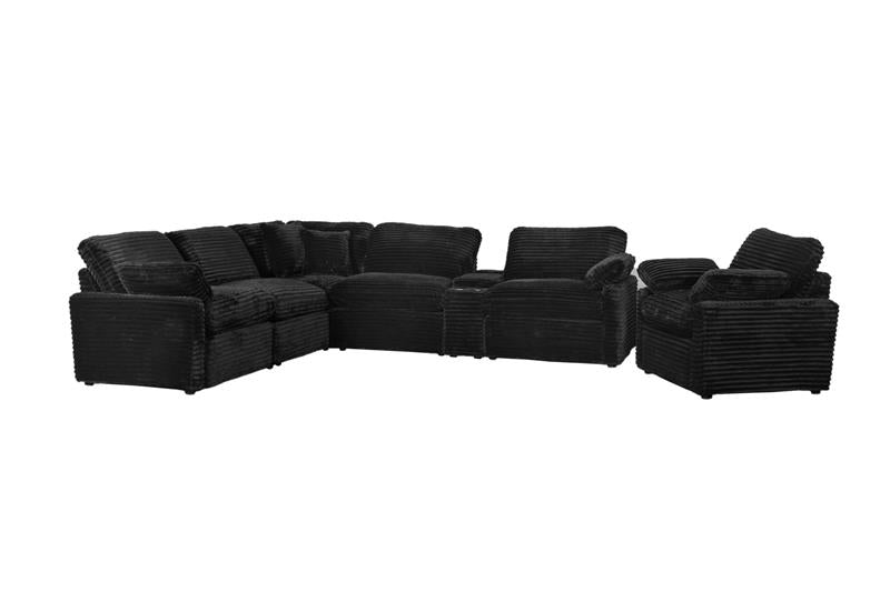 Collins 5-piece Modular Power Reclining Sectional Black - 610360P