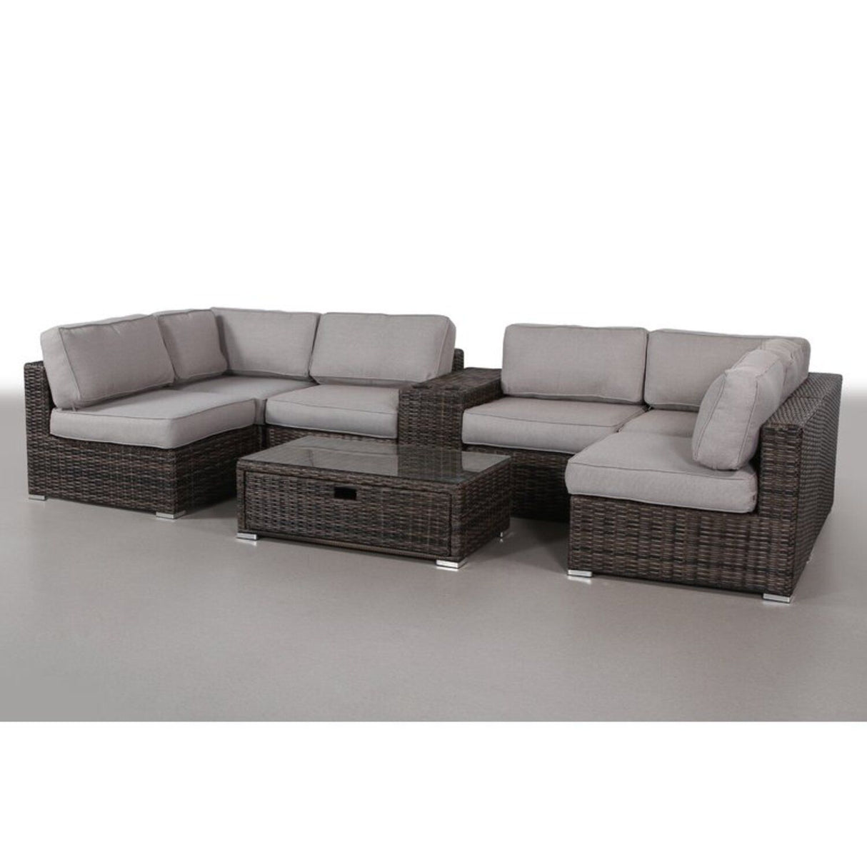 Outdoor Seating Group For 4 With Cushions - Espresso