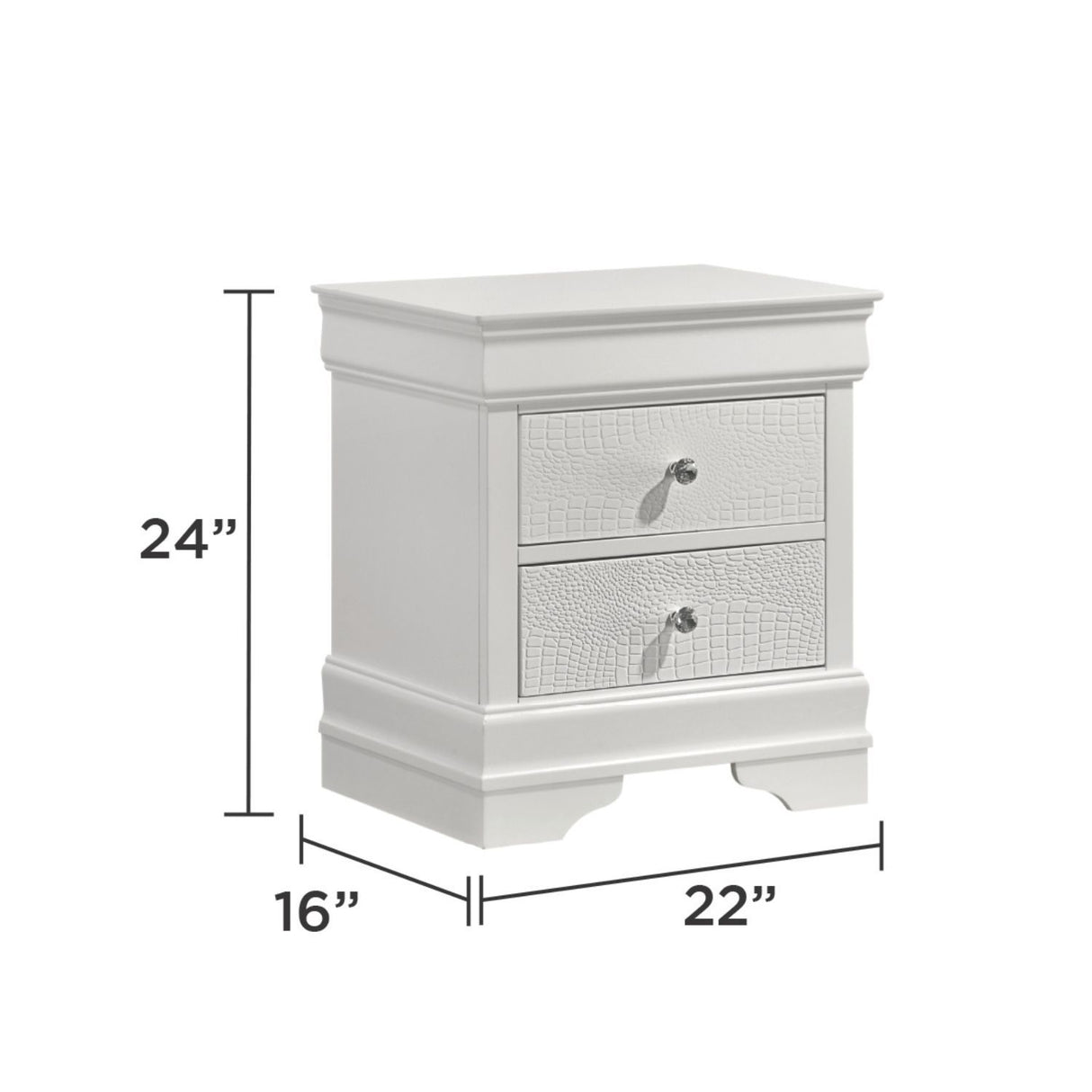 Blaze - 2 Drawer Modern Nightstand