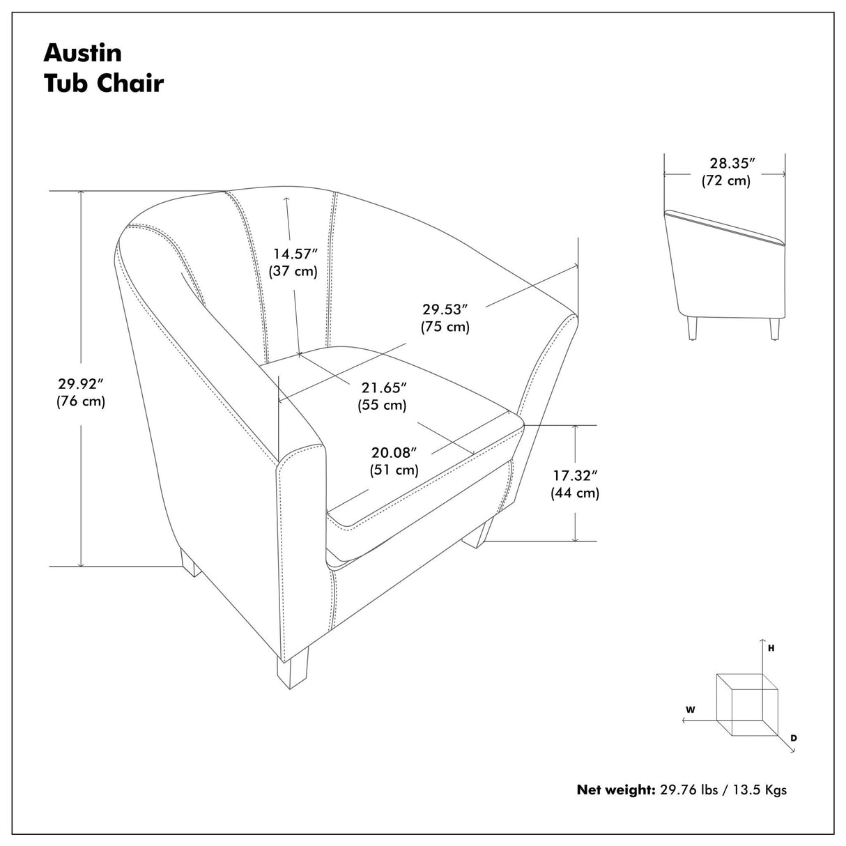 Austin - Handcrafted Tub Chair