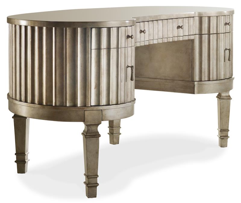 Melange Fluted Kidney Desk - 638-10006