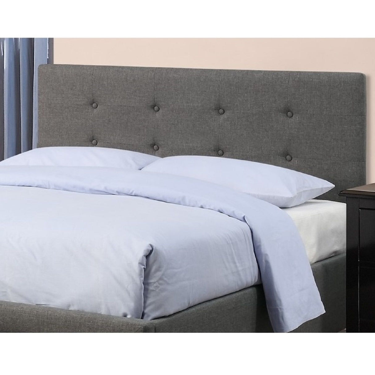Bed With Tufted Headboard And Storage Drawer