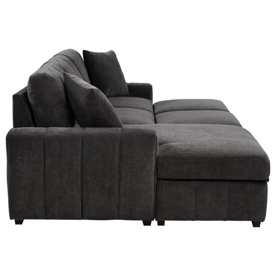 Pastrana Upholstered Sleeper Sectional Sofa LAF Chaise Grey - 500349