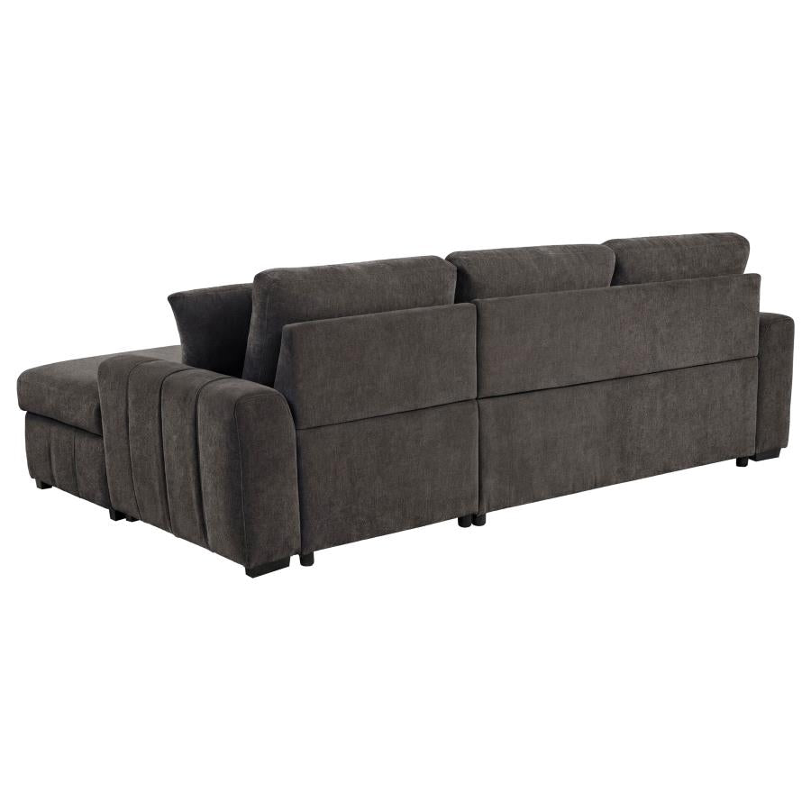 Pastrana Upholstered Sleeper Sectional Sofa RAF Chaise Grey - 500359