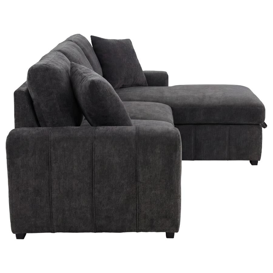 Pastrana Upholstered Sleeper Sectional Sofa RAF Chaise Grey - 500359